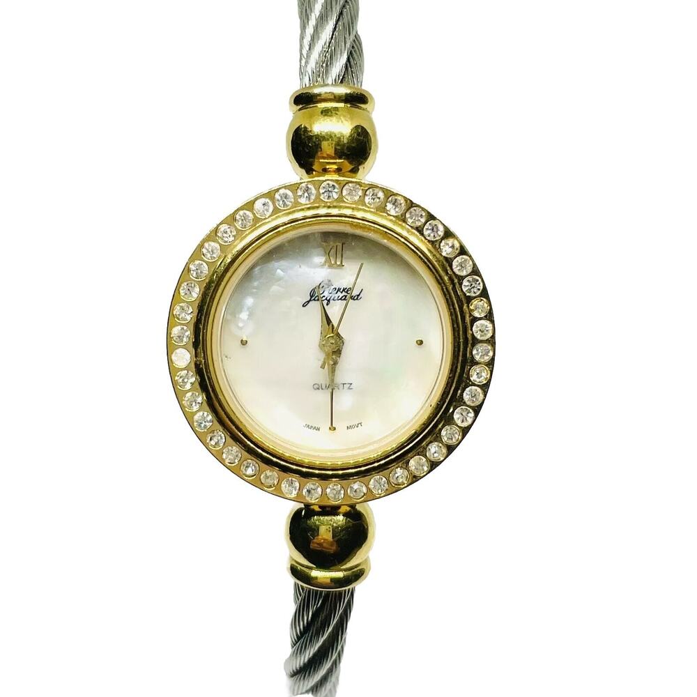 Women's Vintage Gold Watch With Bracelet Band Analog Watch - Fits Size M-L